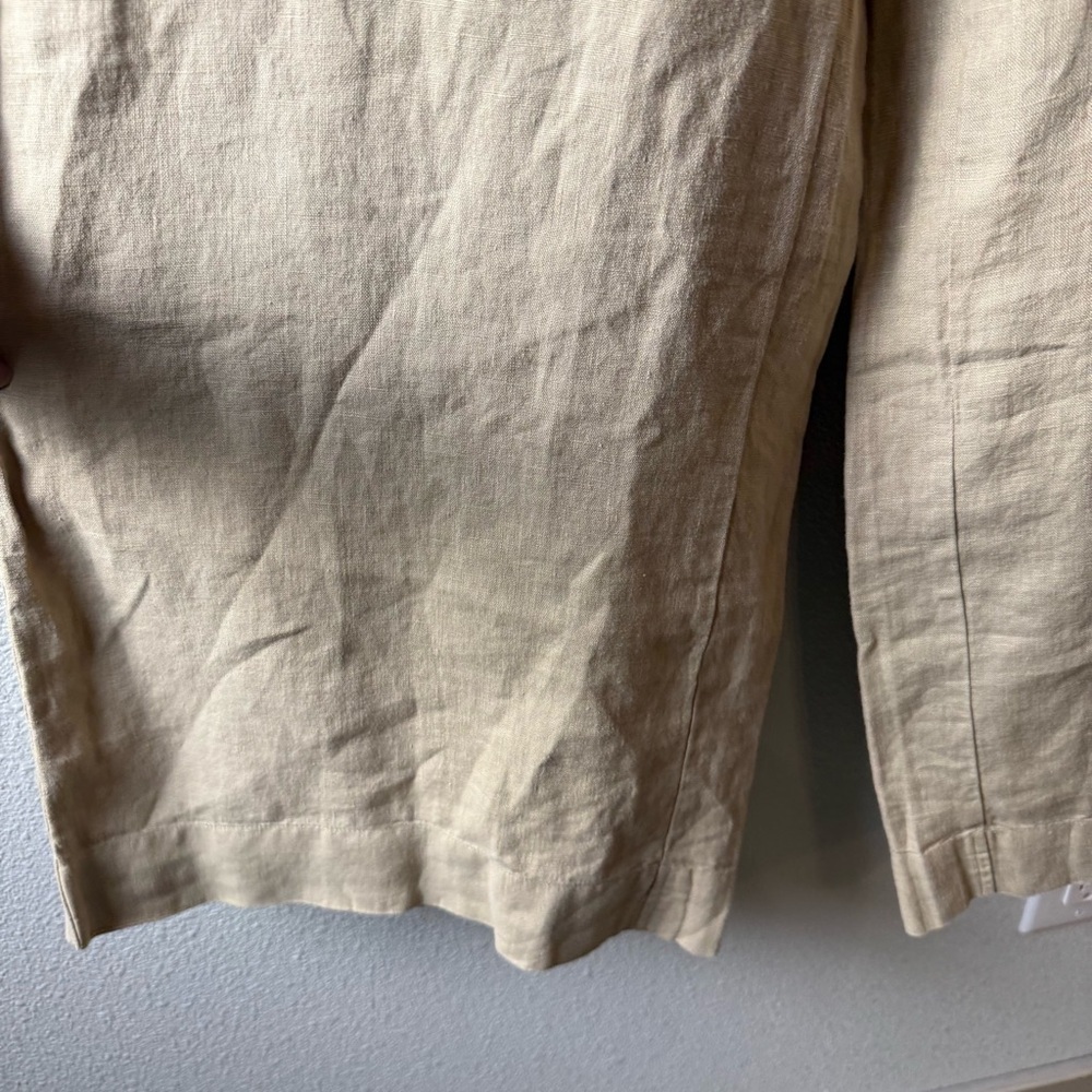 NWOT Frank & Eileen Maisie Pull On Crop Wide Leg Linen Pant Casual Women’s Small - Picture 6 of 12